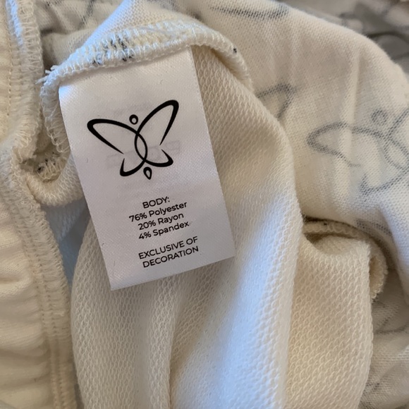 Laila Ali pull on high waisted sweatpants cream 30.5” long wide leg - Picture 10 of 11